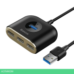 USB-хаб Baseus Square Round Black (CAHUB-AY01)