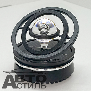 Ароматизатор-игрушка -на торпеду- ПЛАНЕТА (пластик футляр) - солн батар (гель)- YC-03BL черный A