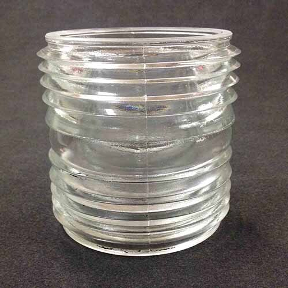 Линза Френеля 157/30 прозрачная - стекло цилиндрическое ребристое бесцветное для судового ходового сигнально-отличительного фонаря