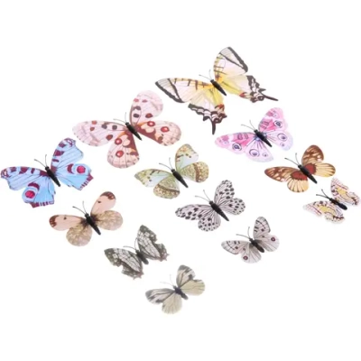 Набор для декора «Волшебные бабочки» 12 шт, Светлый микс