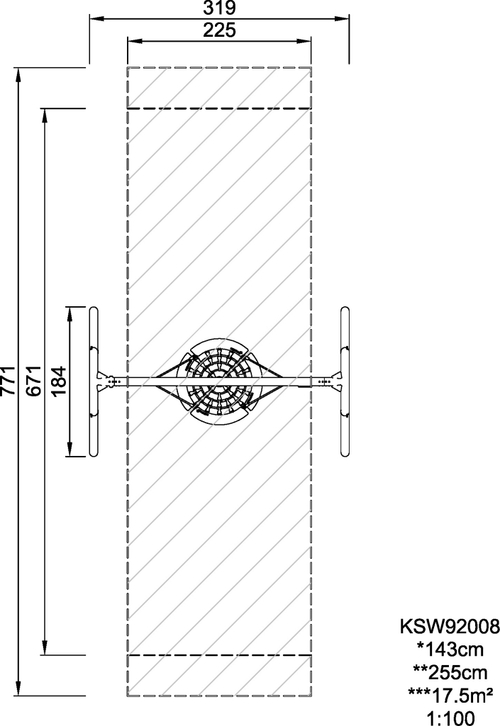 Качели «Гнездо», D=100см, Н=2,5 м, антрацит