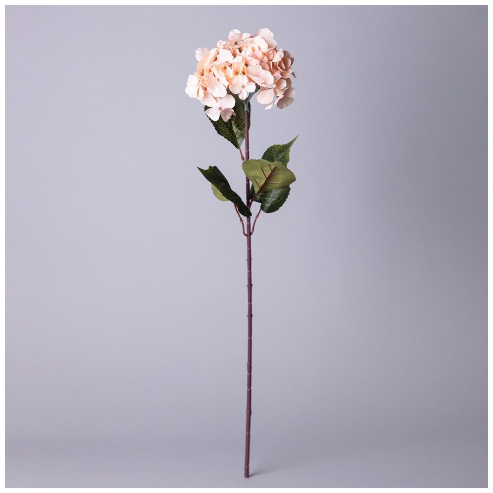 ЦВЕТОК ИСКУССТВЕННЫЙ ГОРТЕНЗИЯ ДЛИНА=77СМ , ЦВЕТ ПУДРОВЫЙ МАЛ.УП.=24ШТ