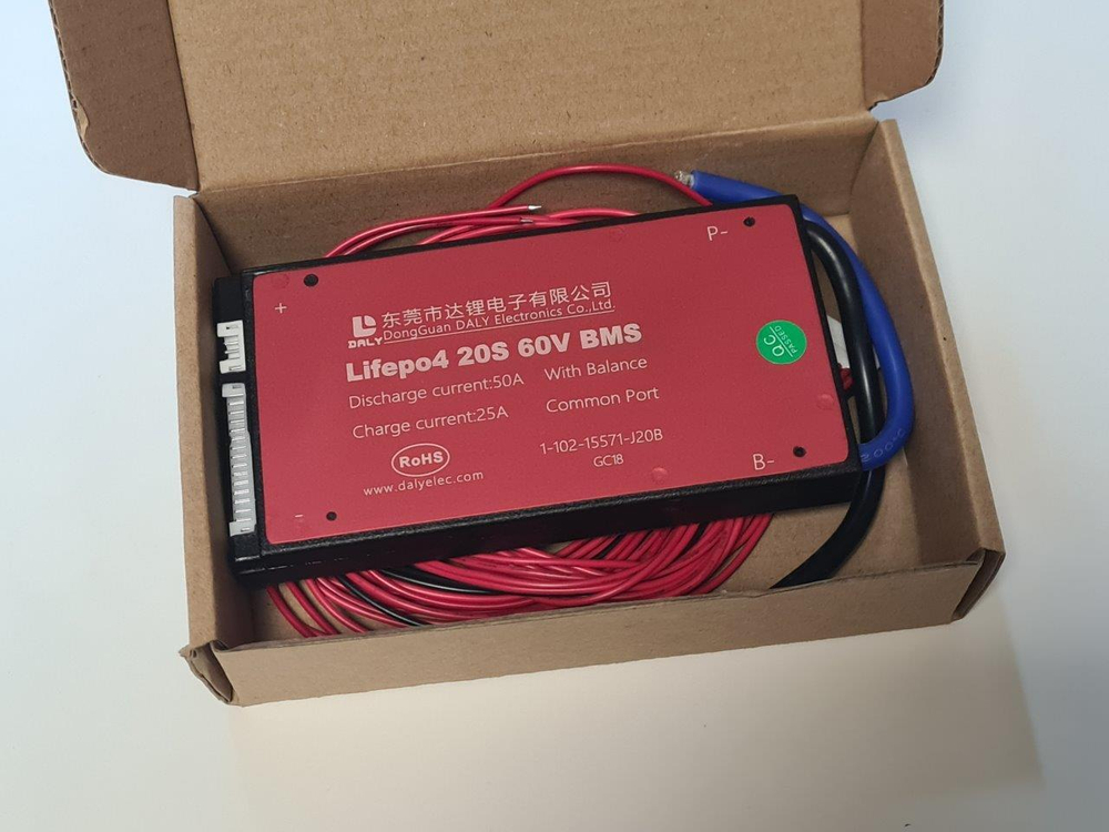 Плата контроля BMS LiFePO4 20S 60V 50A
