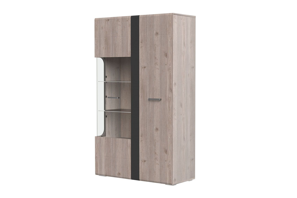 Бриз Шкаф с витриной 2 дв.