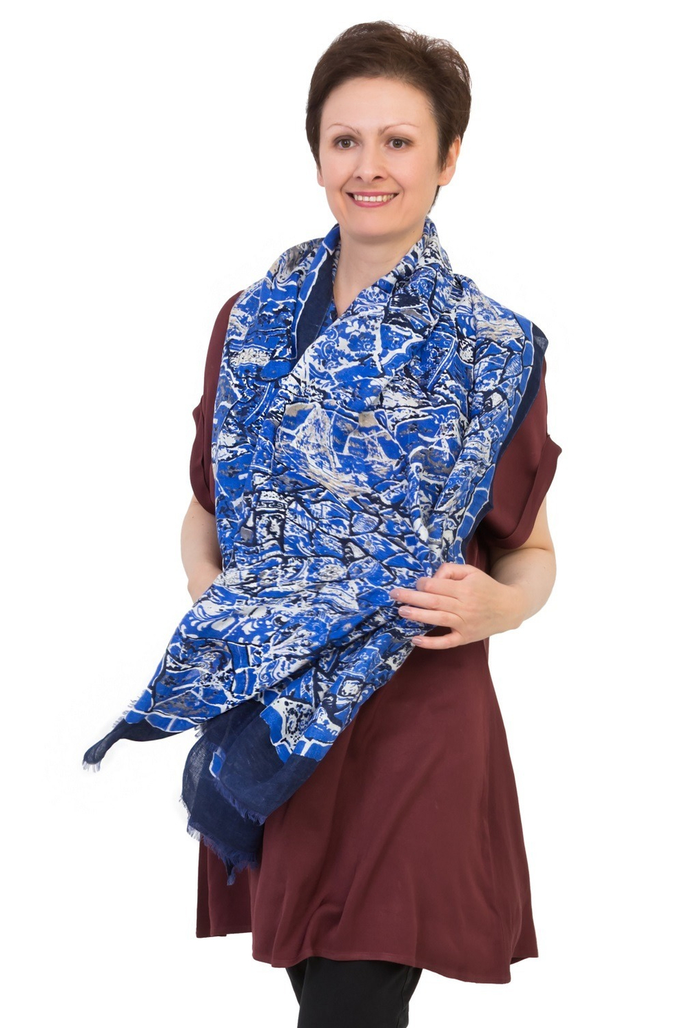 Шаль 70x190 Petrusse Ine Blue INE_BLUE