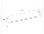 GL1262 BK черный IP20 9W 3000K-6400K 220V 120° 232*25*42 (Без ПДУ)