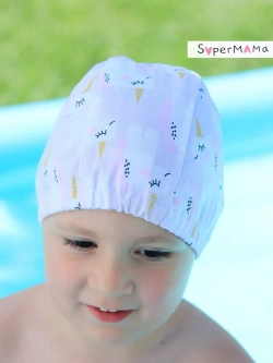 Шапочка для плавания детская непромокаемая для бассейна