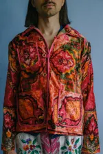 Куртка Soeurs с Пуговицами на Петлях/Razz Velvet Jacket розовая