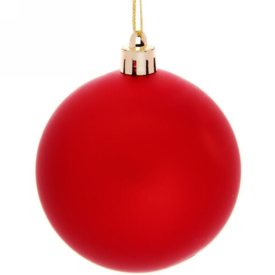 Новогодние шары 7 см (набор 3 шт) «Матовый», красный