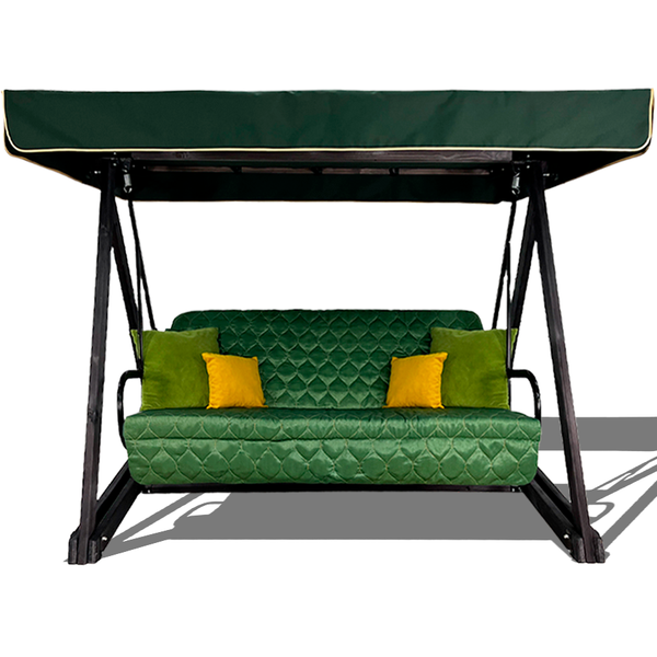 Деревянные садовые качели ВЕРСАЛЬ ЛЮКС зелёный