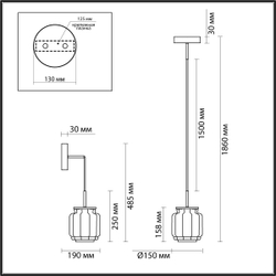 Подвесной светильник Odeon Light Jam 5408/5L