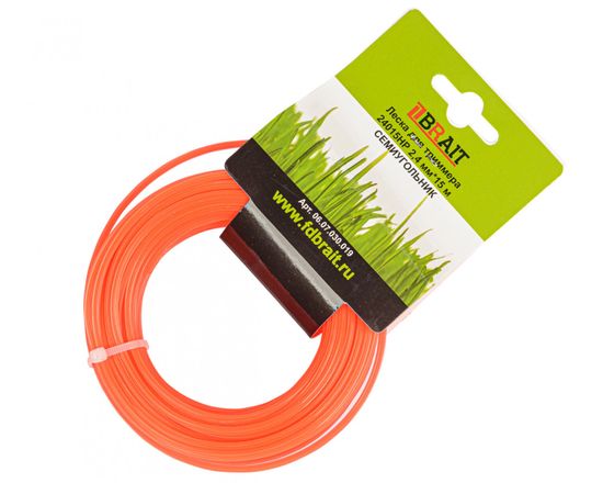 Леска для триммера "BRAIT" (2.0*15 м) GENERAL витой квадрат