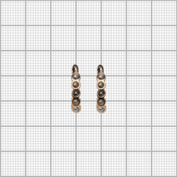 "Гландис" серьги в золотом покрытии из коллекции "Франциска" от Jenavi с английским замком