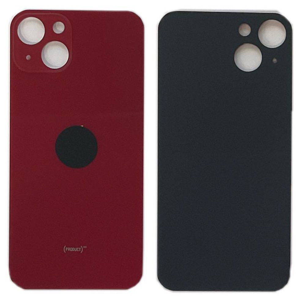 Задняя крышка для Apple iPhone 13 Красный (стекло, широкий вырез под камеру)