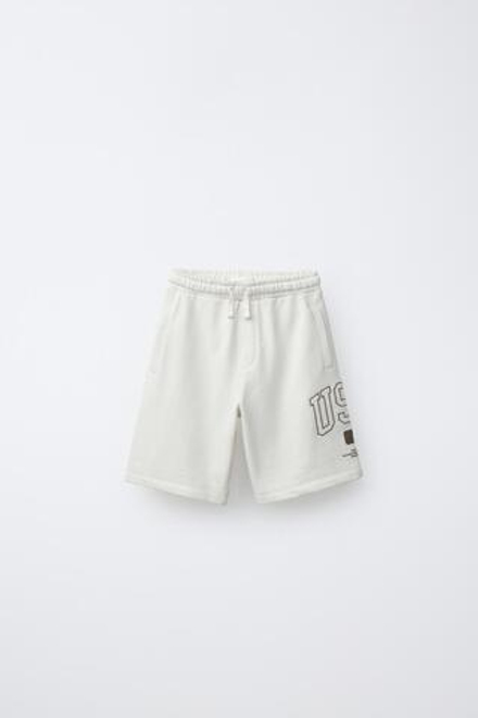 ZARA ШОРТЫ-ДЖОГГЕРЫ ИЗ МЯГКОЙ ТКАНИ, ЭКРЮ