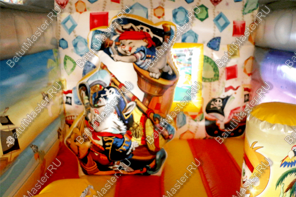 Коммерческий надувной батут "Сундучок с крышей"