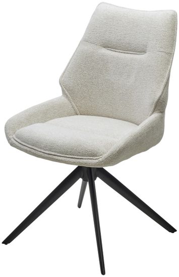 Стул OLAF 360 град. поворот. RAVEN22 Бежево-белый, ткань / Черный
