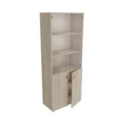 Шкаф со стеклом Континент дуб кронберг ЛФ217 800х406х2000