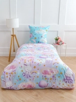 Постельное белье 1,5 бязь Павлинка Спящие зайки с 1 нав. 70*70