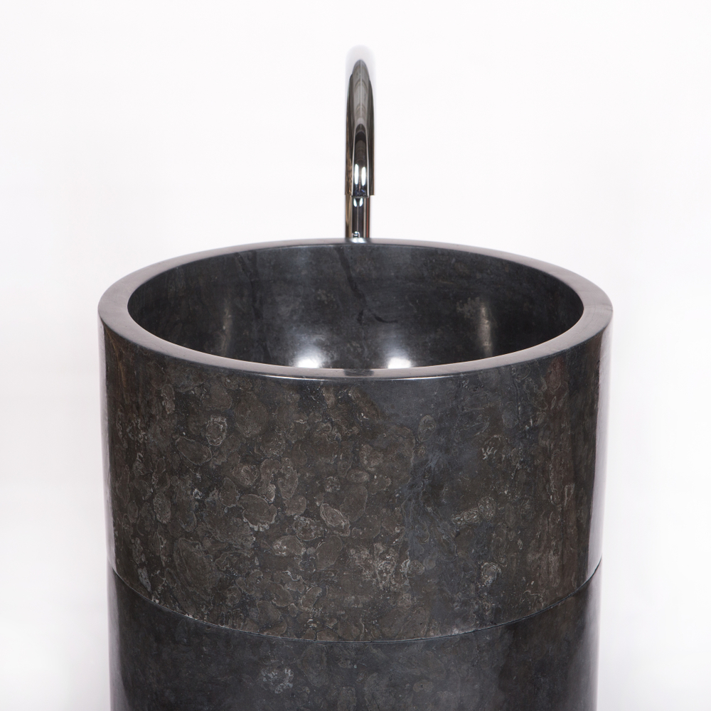 Раковина напольная из мрамора Silinder Full MN-6398 50*50*90