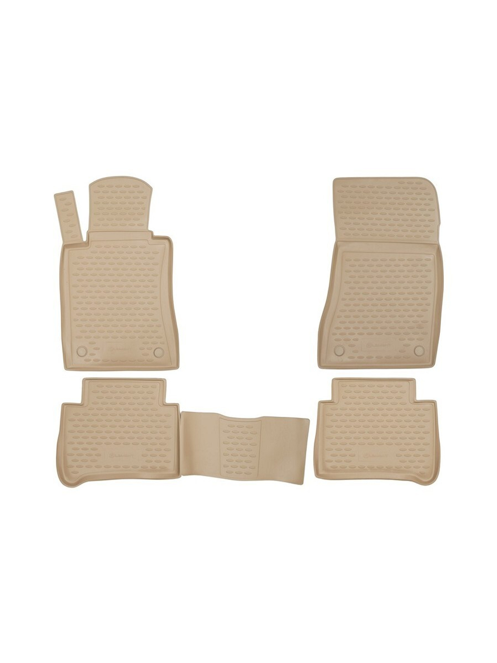 Коврики в салон для MERCEDES-BENZ E-class W211 (задний привод), 2002-2009, 4 шт. (полиуретан, бежевые) NLC.34.36.212K