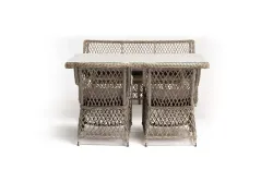 "Катания" обеденная группа плетеная на 4 персоны, цвет бежевый