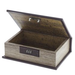 GAEM Шкатулка-книга с кодовым замком, L16 W6,5 H22 см