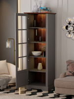 Шкаф-витрина деревянная Лэйквью 60х41х170 см, сервант с 4 полками, из массива сосны