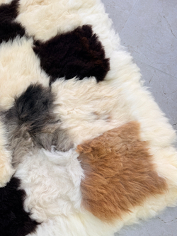 Ковер прямоугольный натуральный мех овчина