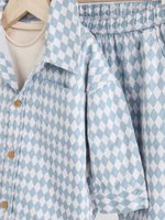 Комплект из трех предметов для мальчика Next B50-746, Голубой, Белый, Бежевый