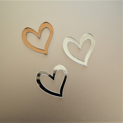 Бирка Сердце 3 см, золото