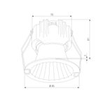 Светильник встраиваемый светодиодный Arco 12W 3000K белый IP44 15274/LED