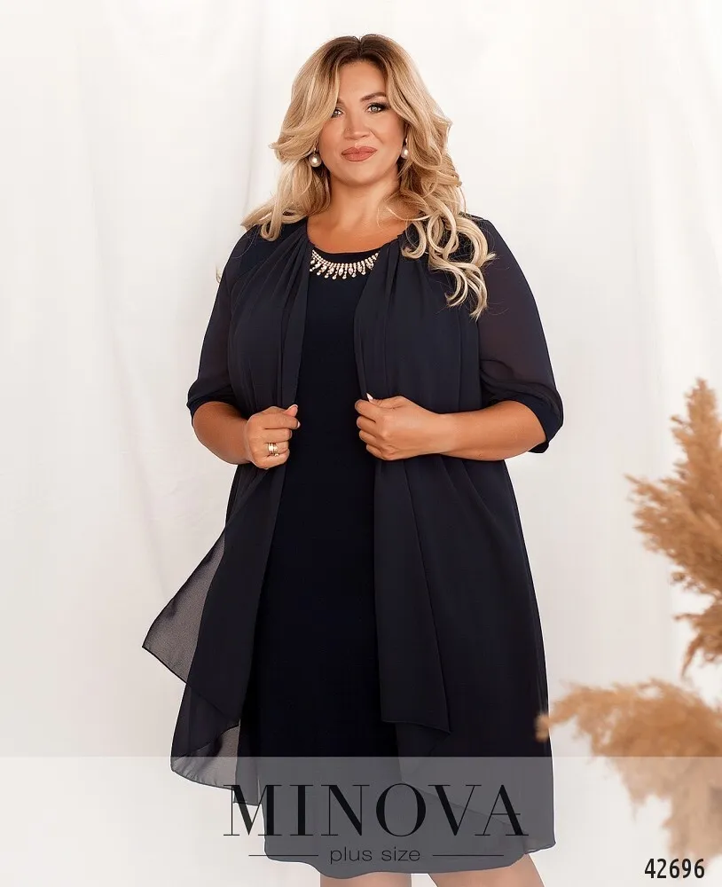 Платье 15-02-синий Minova