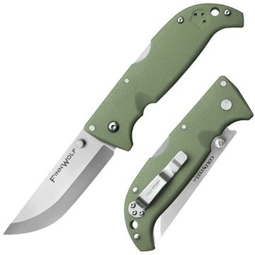 Складной нож Cold Steel 20NPFZ Finn Wolf OD Green c клинком из стали AUS-8A, рукоять Полимер