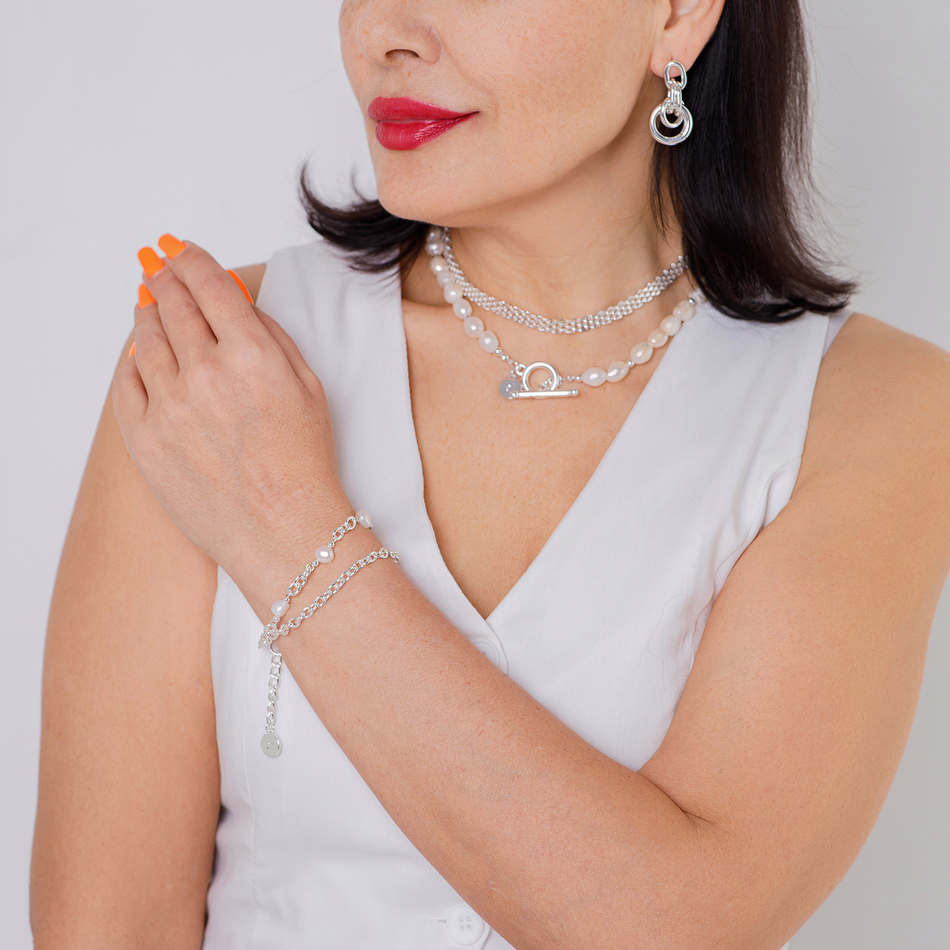 Колье Fiore Luna Chain Сarabiner BL4509 S