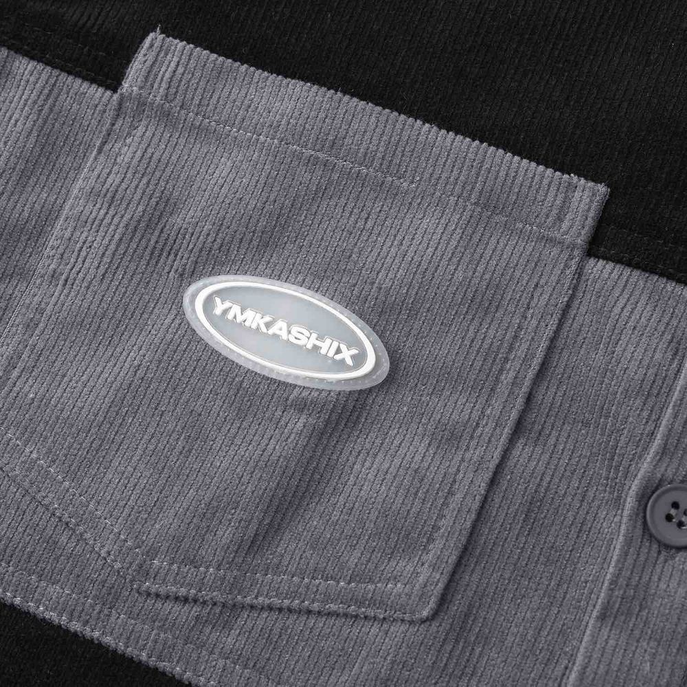 Рубашка Ymkashix Velvet Button черный/серый