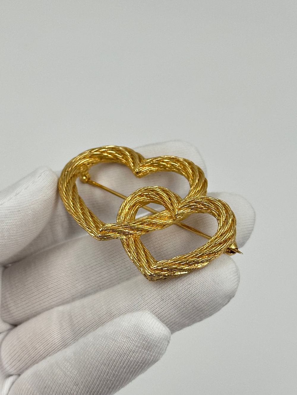 Брошь Два Сердца Christian Dior