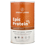 Sprout Living, Epic Protein®, органический растительный протеин и суперпродукты, шоколадная мака, 912 г (2 фунта)