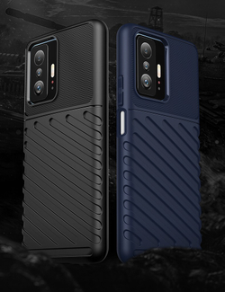 Темно-синий противоударный чехол для телефона Xiaomi 11T и 11T Pro с 2021 года, серия Onyx от Caseport