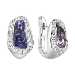 Серьги со Шпинелью и Бриллиантами, E0033-26/1