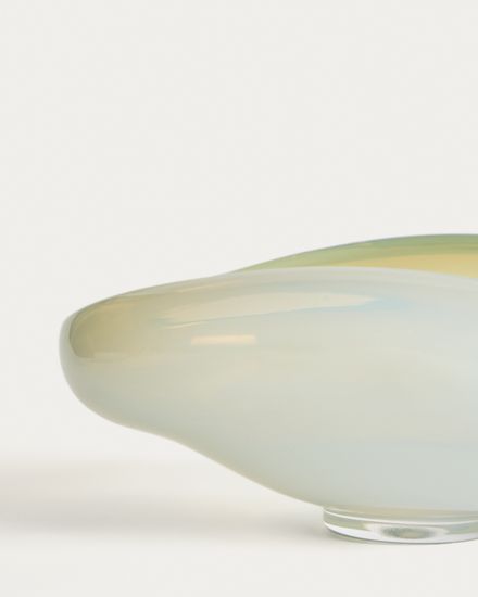 Ваза Nodila из белого стекла, 23 x 16,5 см