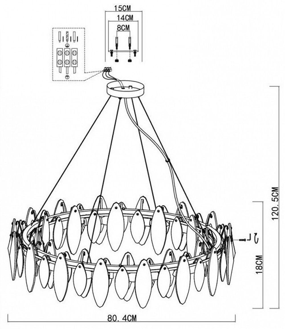 Подвесная люстра ST-Luce Ancona SL1227.303.12