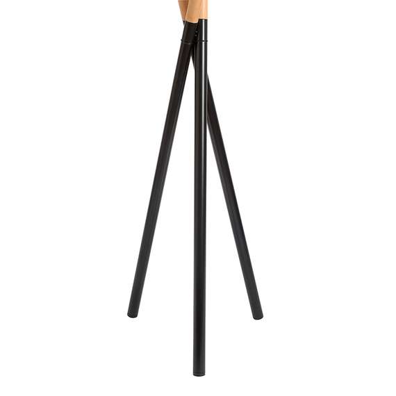 Напольная вешалка Amundsen, 172 см, черная/натуральное дерево