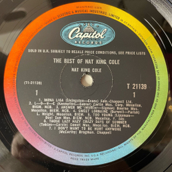 Винтажная виниловая пластинка LP Nat King Cole The Best Of (UK 1968)