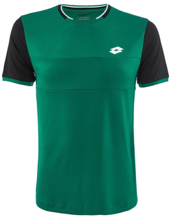 Мужская теннисная футболка Lotto Top Ten II Tee - garden/all black