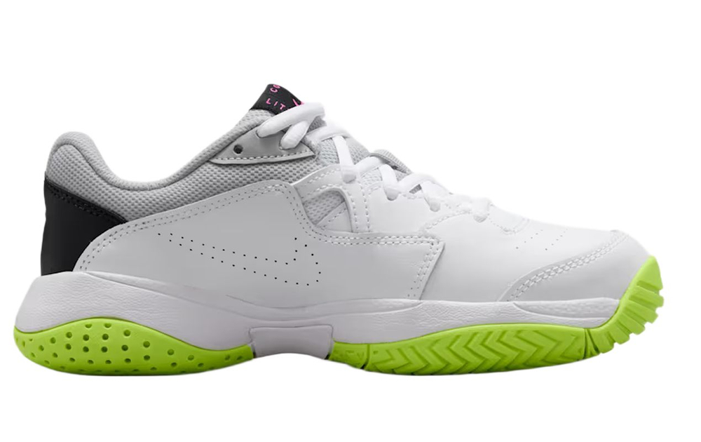 Детские теннисные кроссовки Nike Jr Court Lite 2 - white/hot lime/grey fog/laser fuchsia