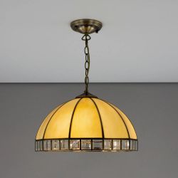 Citilux Шербург-1 CL440131 Люстра витражная подвесная Бронза