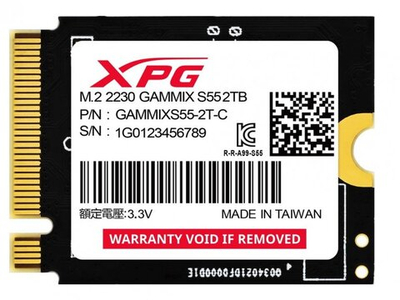 SSD накопитель ADATA XPG GAMMIX S55 2ТБ, M.2 2230, PCIe 4.0 x4, NVMe [SGAMMIXS55-2T-C]