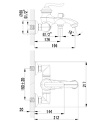 Смеситель для ванны с монолитным изливом LEMARK BRAVA – LM4712G
