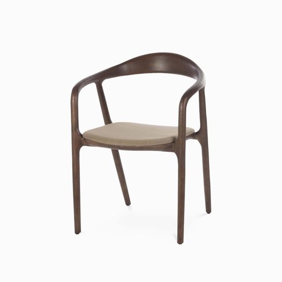 Стул Canada американский ясень и коричневая ткань